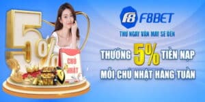 Thưởng 5% tiền nạp vào chủ nhật