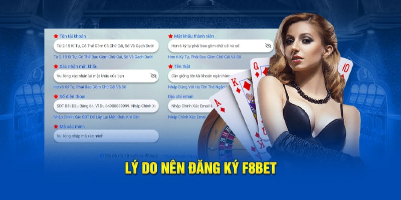 Lý do nên đăng ký F8BET